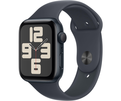 Smartwatch Apple Watch SE 2 44/Czarne Aluminum/Czarny Pasek Sportowy M/L GPS